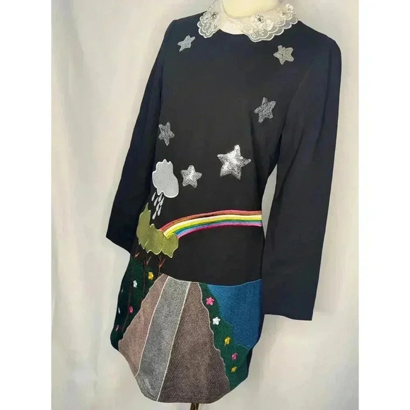 Rainbow Collar Mini Dress - Picture 2 of 12